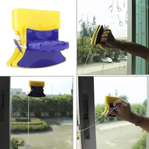 Magnetic Window Cleaner With 2 Extra Cleaning Cotton Cleaner - Image 2