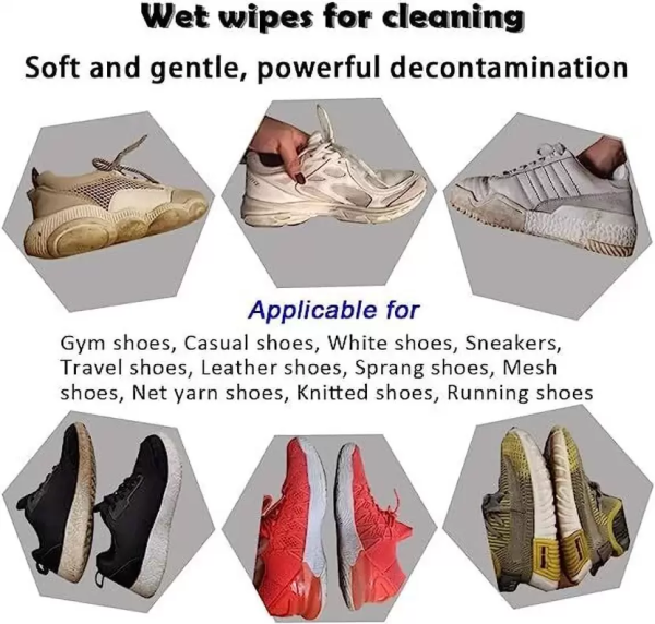 Wet Wipes For Shoes (80 Wipes) - Image 2